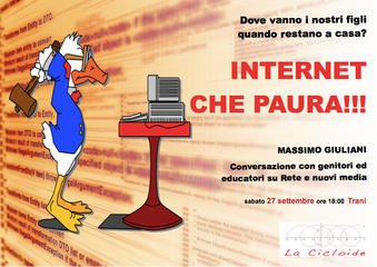 Quando i miei figli restano a casa, dove vanno? Internet, che paura! Se ne parlerà oggi a Trani con lo psicoterapeuta Massimo Giuliani
