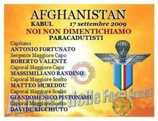 Trani ricorda i sei parà di Kabul. Cerimonia oggi in villa comunale