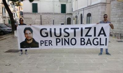 Trani, domani la fiaccolata per ricordare Pino Bagli. La nipote: «Gli assassini sono ancora liberi. Trani deve difendersi e vogliamo giustizia»
