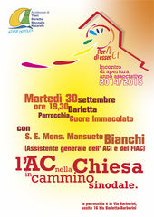 L'AC inaugura il nuovo anno associativo con Mons. Bianchi. Tutti gli appuntamenti