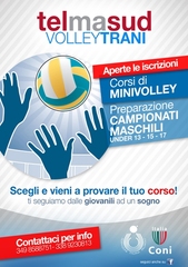 La Telmasud Volley Trani ha creato l'Accademia del Volley riservata ai bambini dai 4 agli 8 anni