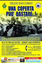 La coperta della solidarietà non è più troppo corta. Trani soccorso ne raccoglie in città, ogni domenica, fino a Natale