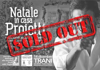 Proietti a Trani, tutto esaurito in poche ore. Il 14 dicembre, serata benefica pro Airc: fortunato chi ha comprato il biglietto