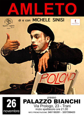 Trani, Palazzo Bianchi presenta l'Amleto di Michele Sinisi. Appuntamento oggi