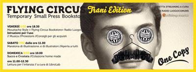Trani, fino a stamani una libreria itinerante nei vicoli del centro: Moustache Style ospita il Flying Circus Temporary Bookstore