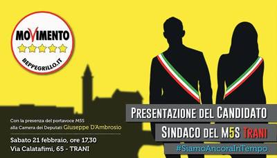 Trani 2015, oggi l'ufficialità del candidato sindaco del M5s: favorita Antonella Papagni
