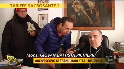 VIDEO. Tariffari per le messe in un santuario di Corato, Striscia la notizia dal vescovo di Trani