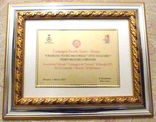 La Compagnia dei Teatranti continua a macinare successi: altri premi ritirati nella Città di Alcamo