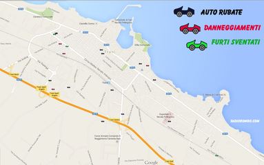 Mappautorubate, salgono a 18 le segnalazioni. Le ultime due in ordine cronologico: un furto ed un tentativo