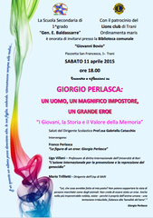 Trani, i ragazzi della scuola Baldassarre incontrano oggi il figlio di Giorgio Perlasca