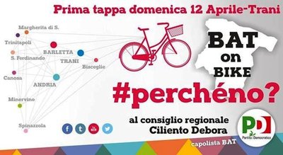 «Ti sei candidata? Adesso pedala!» E, da Trani, Debora Ciliento applica il detto alla lettera