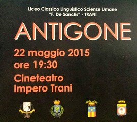 Il Liceo classico di Trani torna in scena: questa sera, all'Impero, i ragazzi rappresentano Antigone