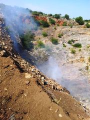 Trani, pellegrinaggi e lavori a rilento alla cava dei veleni: anche i palisti sconfitti dalle esalazioni. Informati Arpa, Asl e Noe