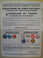Trani 2015, affluenza ballottaggio: alle ore 12 ha votato l'11,69% degli aventi diritto