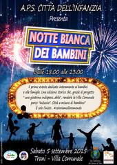 «Notte bianca dei bambini», oggi cinque ore ininterrotte di attività con «Trani città dell'infanzia»