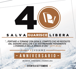 La chiesa evangelica di Trani festeggia i quarant'anni dalla fondazione. Oggi, culto di adorazione
