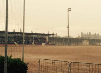 Musacco para un rigore, ma il Trani non ferma la grandine: a Novoli gara sospesa sullo 0-0 all'81'. Si rigiocherà dall'inizio