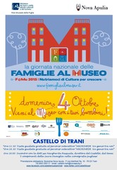 Giornata delle famiglie al museo, oggi l'appuntamento è anche al castello di Trani