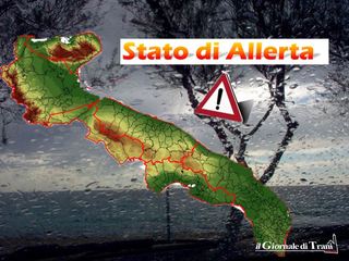 Allerta meteo sulla Puglia, ma Trani potrebbe evitare i violenti nubifragi previsti domani