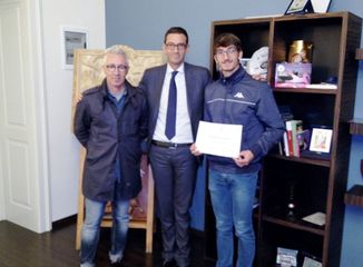 Riconoscimento per meriti sportivi conferito dal Comune di Trani a Joseph Boccaforno