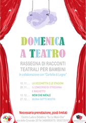 L'associazione Su Le Mani-che di Trani organizza una rassegna di teatro: altri tre appuntamenti domenicali. Il programma
