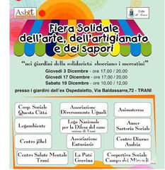 Fiera solidale dell'artigianato e dei sapori a Trani oggi, il 17 e 19 dicembre