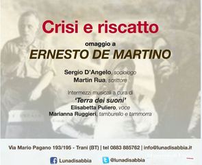 Oggi, alla libreria Luna di sabbia di Trani, omaggio ad Ernesto de Martino