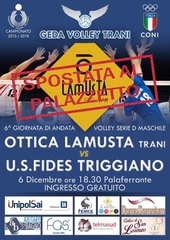 Ed il volley maschile ha già deciso: Trani-Triggiano, questa sera, si gioca al PalaAssi