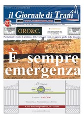 «È sempre emergenza»: è in edicola Il giornale di Trani. Continua l'abbinamento editoriale con il libro sulla città e l'Unità d'Italia