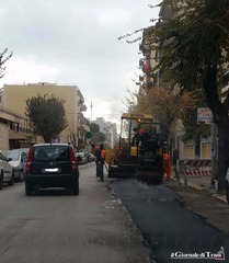 Fibra ottica a Trani, partiti i ripristini: tappetino in corso Imbriani, interventi anche in via Malcangi