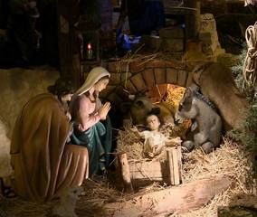 Trani religiosa, benedetto il Bambino del presepe di piazza Libertà