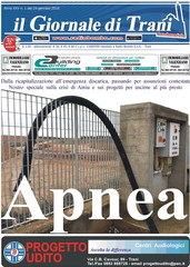«Apnea» il titolo del primo numero dell’anno de Il giornale di Trani, in edicola oggi