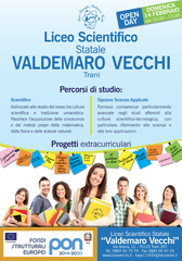 Oggi open day del liceo scientifico Vecchi di Trani
