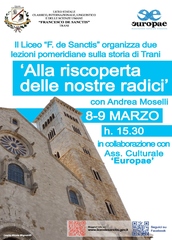 «Alla riscoperta delle nostre radici»: oggi e domani gli studenti del De Sanctis di Trani a scuola di storia cittadina