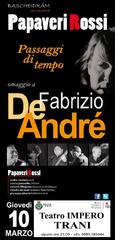 Oggi, al teatro Impero di Trani, omaggio a Fabrizio De André