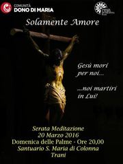 Oggi, al monastero di Trani, momento di preghiera con la comunità «Dono di Maria»