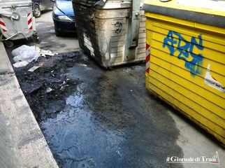 Trani, incendiato un cassonetto nella notte in corso Imbriani