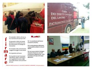 «Carta dei diritti universali e referendum», continua a Trani la campagna della Cgil. Oggi, gazebo in piazza della Repubblica e via san Giorgio
