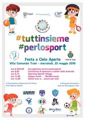 Oggi, a Trani ,«Tutti insieme per lo sport» con la «Festa a cielo aperto» in villa comunale
