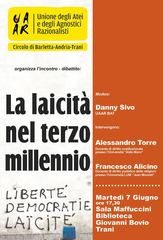 Oggi, presso la biblioteca di Trani, convegno «La laicità nel terzo millennio» a cura dell'Uaar Bat