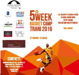 5° Week Basket Camp al PalaAssi di Trani dal 27 giugno al 6 luglio