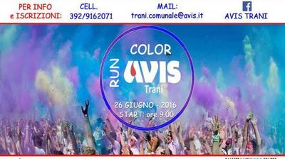 Domani, a Trani, «Avis color run» per la Giornata mondiale del donatore