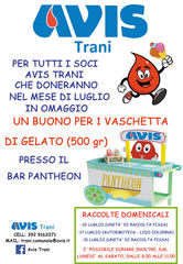 Emergenza sangue, Avis Trani lancia un appello: «Chi può, non esiti a donare». E una vaschetta di gelato è gratis