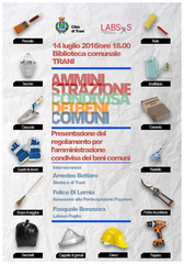 Cura, gestione condivisa e rigenerazione dei beni comunali: anche a Trani il progetto sui beni condivisi. Presentazione domani