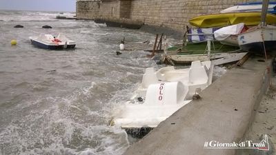 Maltempo a Trani, ingenti danni al nolo di Colonna