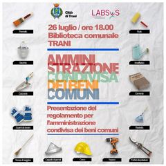 Beni condivisi, oggi la presentazione del regolamento nella biblioteca di Trani