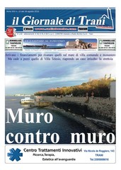 È in edicola il nuovo numero del Giornale di Trani: «Muro contro muro»