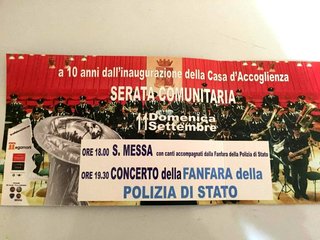 La casa d'accoglienza del Jobel compie dieci anni: oggi la Fanfara della Polizia torna a Trani per un concerto dedicato, anche, a Rino Lafiandra