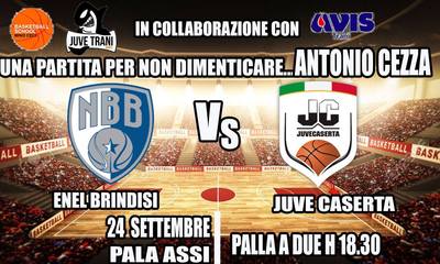 Basket d'altissimo livello in ricordo di Antonio Cezza: oggi il PalaAssi ospiterà Enel Brindisi-Juve Caserta