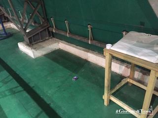 Palaferrante, rubato il gonfiapalloni elettrico dell'Aquila azzurra Trani. Chieppa: «È il terzo episodio contro di noi, ma onestà e passione nessuno ce li porta via»